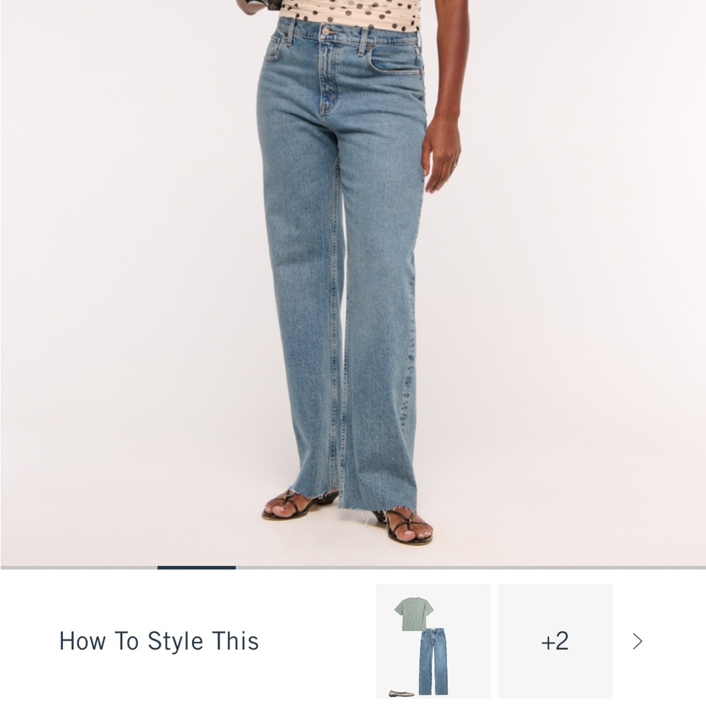 Abercrombie & Fitch Light Blue Straight Leg Jeans